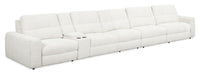 Scott Living Elevate Modular 6-Piece Left-Facing Chenille Fabric Power Reclining and Sliding Sectional - Beige 