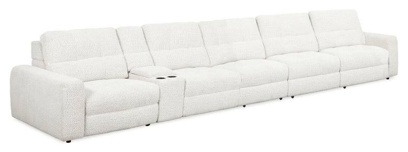 Scott Living Elevate Modular 6-Piece Left-Facing Chenille Fabric Sectional with Power Reclining - Beige