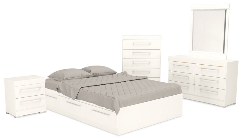 Riley Full Mates Bed – White