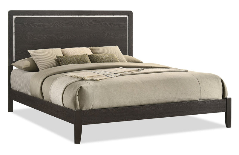 Sable King Bed - Dark Grey