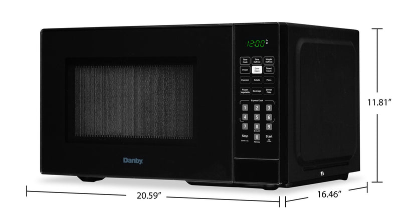 Danby 1.1 Cu. Ft. Countertop Microwave - Black - DBMW1121BBB