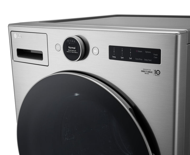 LG 5.2 Cu. Ft. Smart Front-Load High-Efficiency Steam Washer - Graphite Steel - Stackable - WM5500HV… 