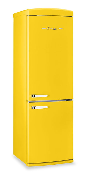 Classic Retro by Unique 24\" 12 Cu. Ft. Bottom-Freezer Refrigerator - Canary Yellow - UGP-340L Y AC