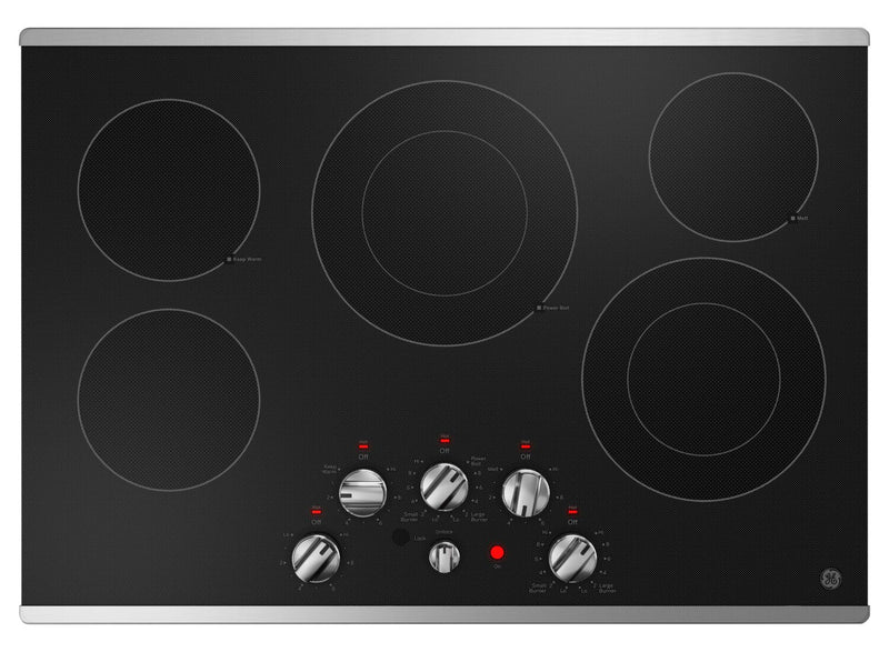 GE 30\" 5-Element Electric Cooktop - Stainless - JEP5030STSS 