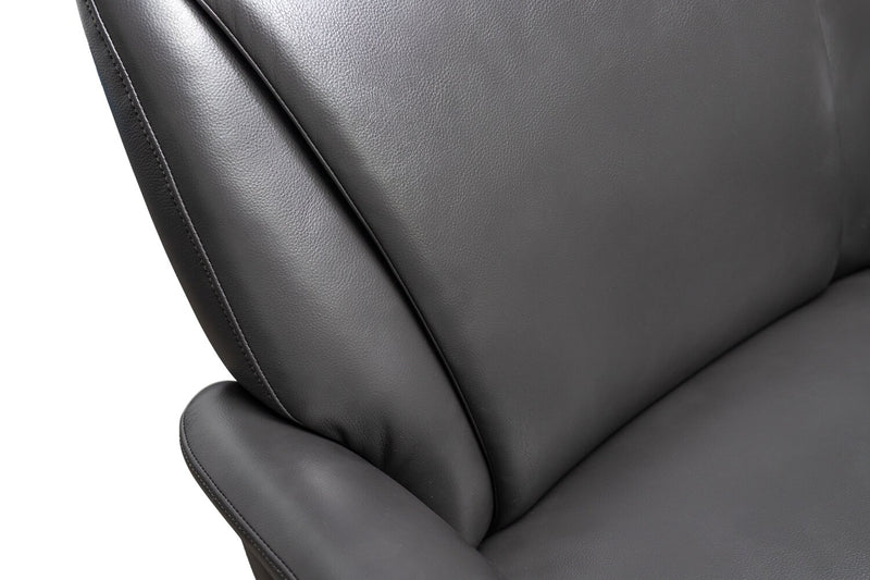 Vega Leath-Aire® Swivel Reclining Chair and Footrest - Grey