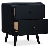Milan Bedside 2-Drawer Nightstand, Mid-Century Modern,  22