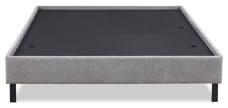 Amos Grey Upholstered Platform Bed Base - King