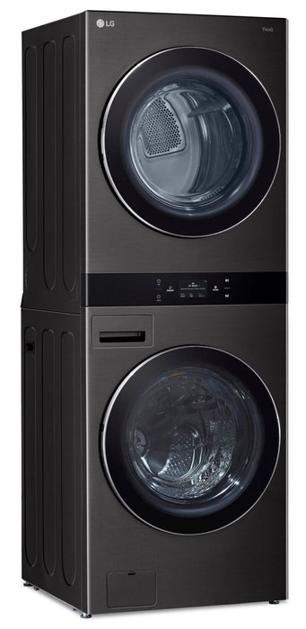 LG 5.8 Washer/7.4 Dryer Cu. Ft. Front-Load High-Efficiency Steam Washtower™ - Black Steel - WKEX300H… 