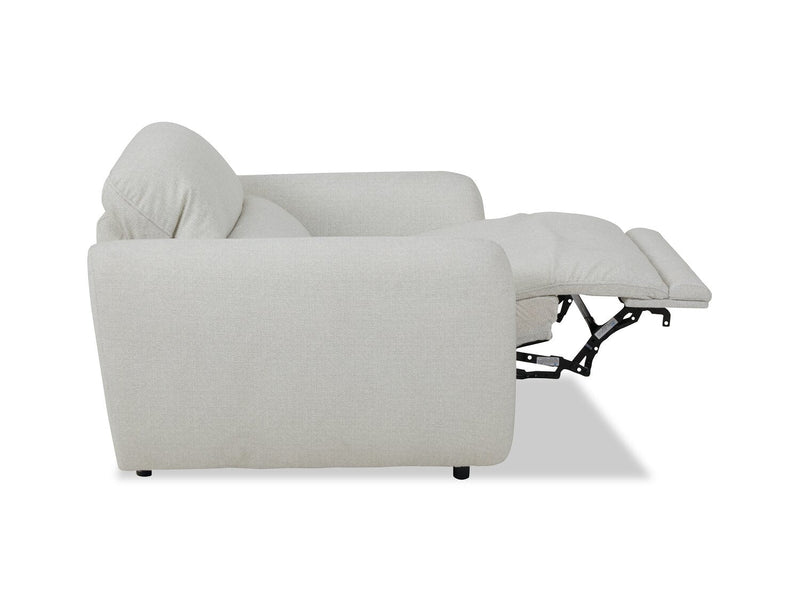 Cindy Crawford Home Kailyn 54\" Fabric Power Reclining Chair with Power Headrest - Beige  