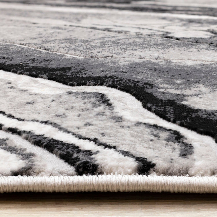 Plasma Black Grey Area Rug - 7'10\" x 10'6\"