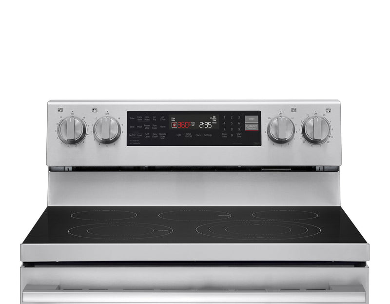 LG 6.3 Cu. Ft. Smart Electric Range with Air Fry - Fingerprint Resistant Stainless Steel - LREN6325XE