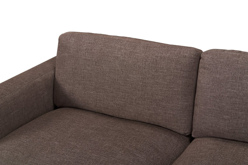 Lotus 4-Piece Chenille Modular Sectional - Coffee