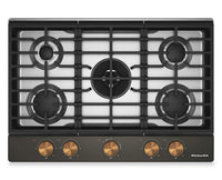 KitchenAid Gas-on-Metal Cooktop with CookShield Finish - Black Ore - KCGK730SBE 