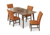 Rain 5-Piece Rectangle Dining Set - Orange