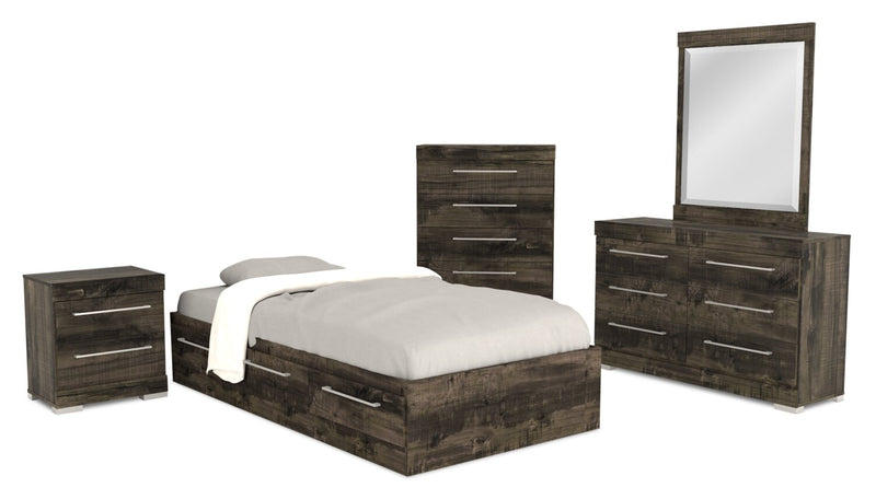 Riley Twin Mates Bed – Grey
