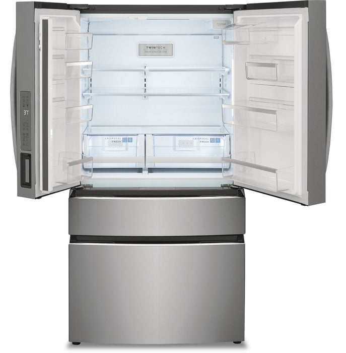 Frigidaire Gallery 36\" 22.1 Cu. Ft. Counter-Depth 4-Door French-Door Refrigerator - Smudge-Proof® … 