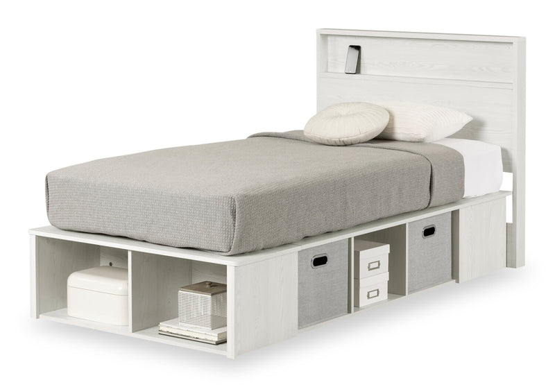 Everley Five-Piece Twin Bedroom Package - White