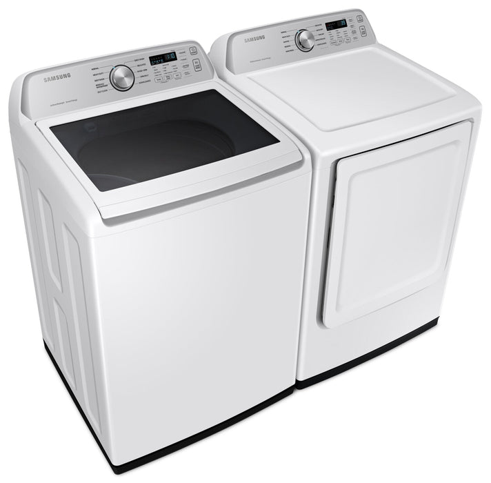 Samsung 5.3 Cu. Ft. Top-Load Washer and 7.4 Cu. Ft. Electric Dryer - White 