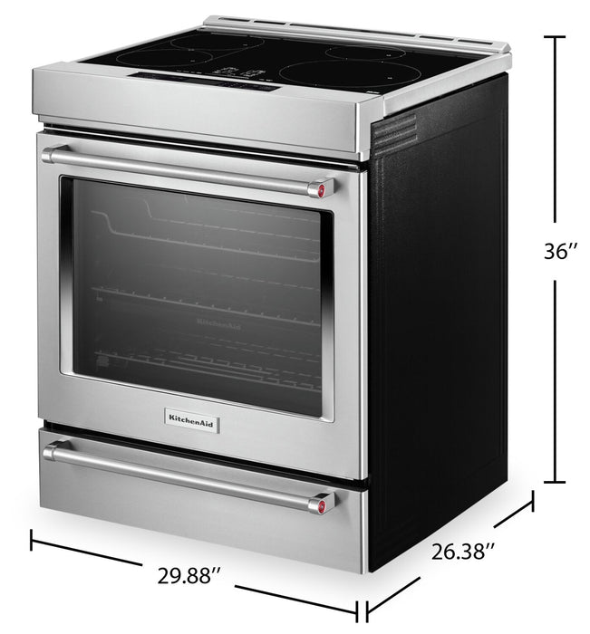 KitchenAid 6.4 Cu. Ft. Induction Range with Air Fry and AquaLift® - Stainless Steel - KSIS730PSS 