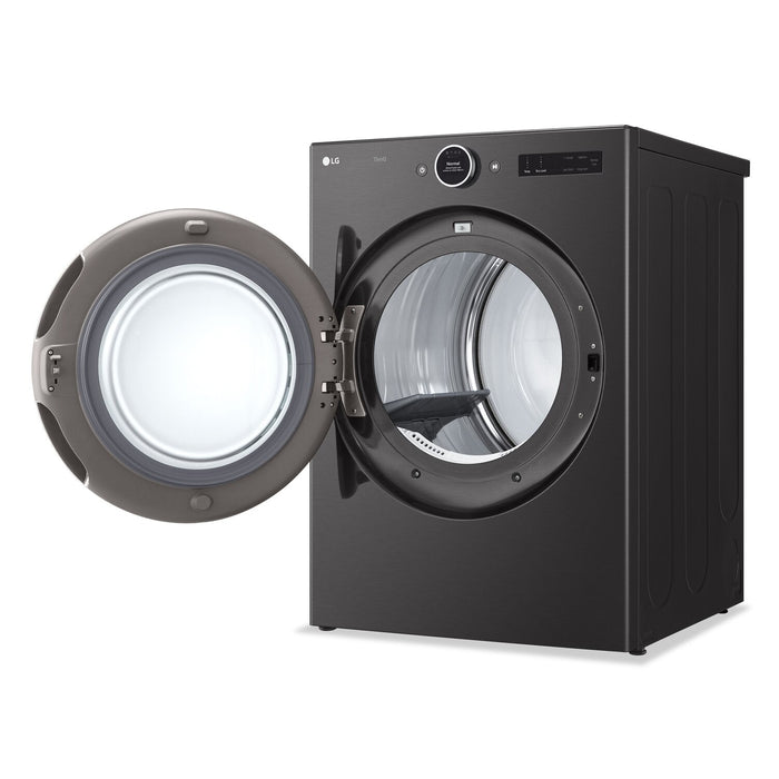 LG 7.4 Cu. Ft. Smart Electric Dryer with Steam - Black Steel - Stackable - DLEX6700B 