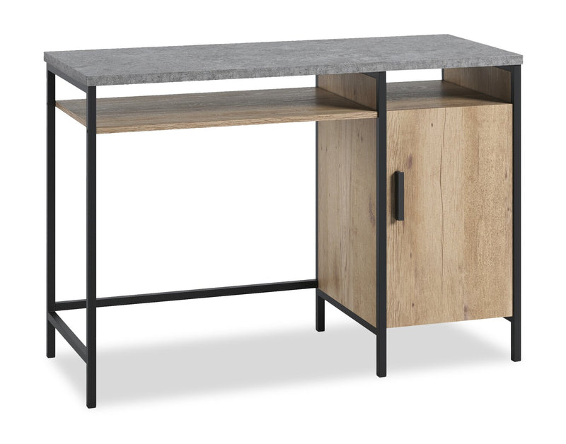 Bradley 45\" Pedestal Office Desk with Cabinet – Prime Oak 