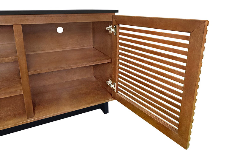 Sterling 95.83\" Traditional TV Stand with Storage for TVs up to 78\" – Dark Brown