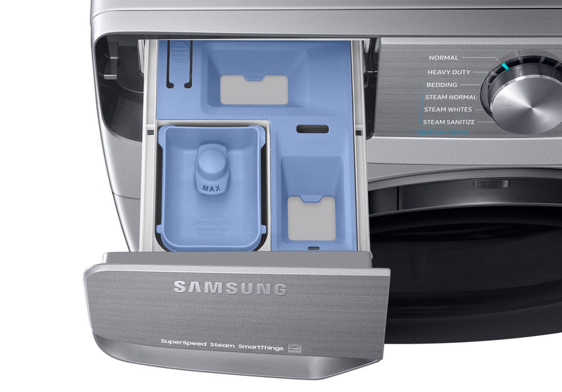 Samsung 5.2 Cu. Ft. Front-Load Steam Washer - Grey - Stackable - WF45B6300AP/US 