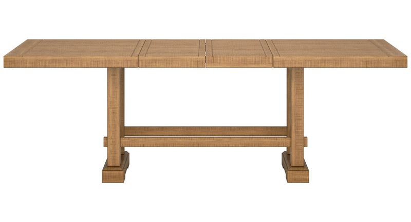 Archer 6pc Counter-Height Dining Package with 72-108\" Extension Table, Bench & 4 Chairs - Light Brown