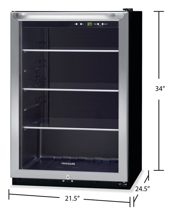 Frigidaire 21.5\" 4.6 Cu. Ft. 138 12 oz. Can Capacity Beverage Centre Refrigerator - Stainless Steel … 