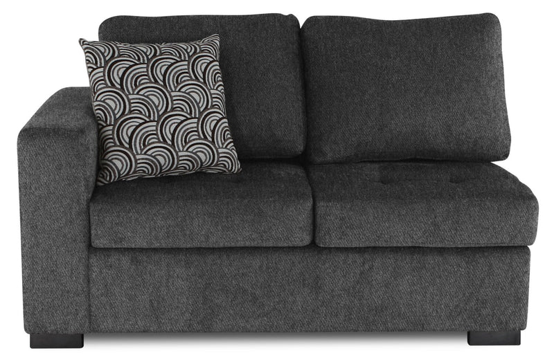 Legend 2-Piece Right-Facing Chenille Cuddler Sectional - Pepper