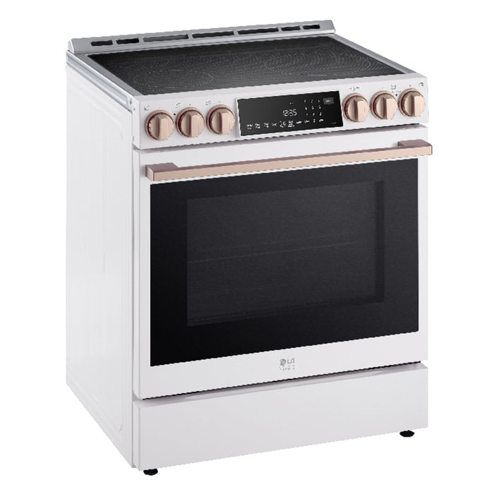 LG Studio 6.3 Cu. Ft. InstaView® Induction Range with Air Fry and Air Sous Vide - Essence White - LSIS6338NE