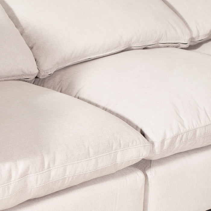 Eclipse 4-Piece Linen-Look Fabric Modular Sectional - Linen
