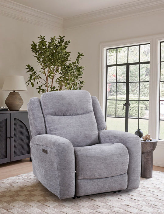 Atlantis 38\" Dove Grey Fabric Power Reclining Chair with USB Port 