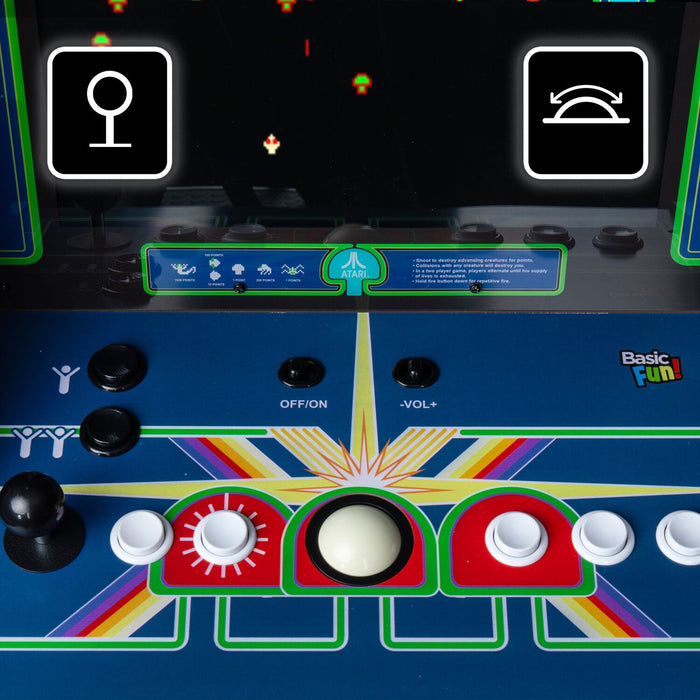 Basic Fun Arcade Classics Atari/Centipede/Asteroids Ultra Series 40 Game Arcade Cabinet