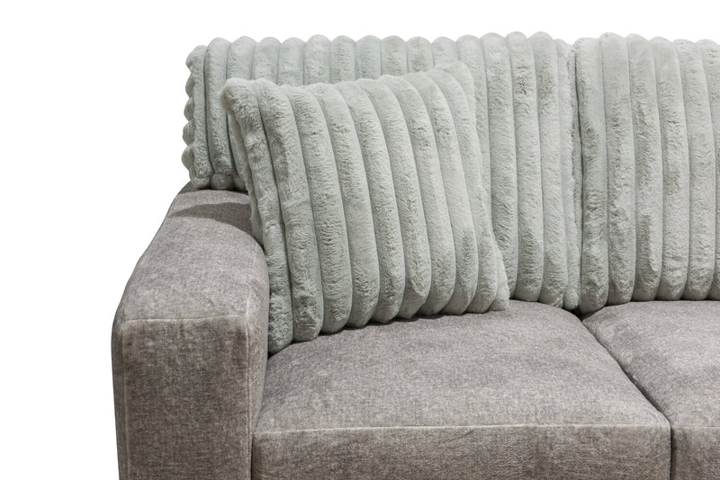 Koda 2-Piece Chenille Right-Facing Sectional - Plush Paloma