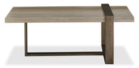 Cyprus 48” Modern Coffee Table - Beige/Bronze
