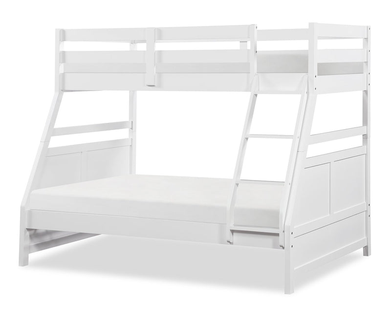 Quinn Twin/Full Bunk Bed – White
