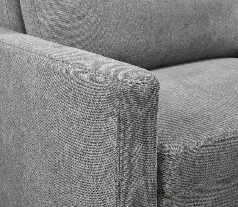 Dusk 52 \" Linen-Look Fabric Sleeper Chair with Track Arms - Grey