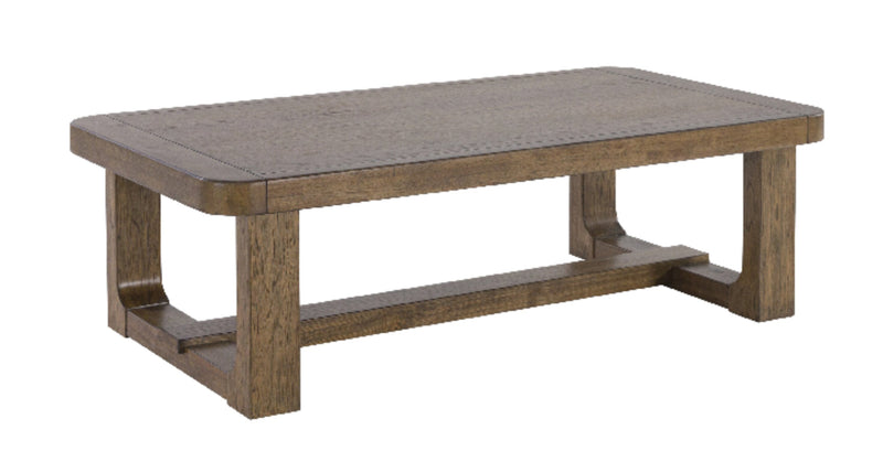 Gideon 56” Solid Wood Country-Style Coffee Table - Brown