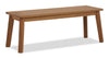 Bern Outdoor Patio Bench - 46\"W, Acacia Wood & Polyrethane Finish - Natural 
