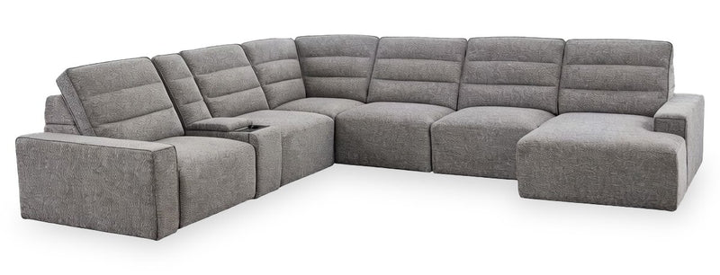 Prestige 7-Piece Right-Facing Power Reclining and Sliding Sectional – Light Grey