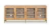 Cresset 70” Modern Solid Wood TV Stand with Storage and Cable Management for TVs up to 75\" - Belgian