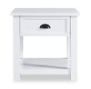 Centennial 24\" Modern End Table with Storage and Shelf - White