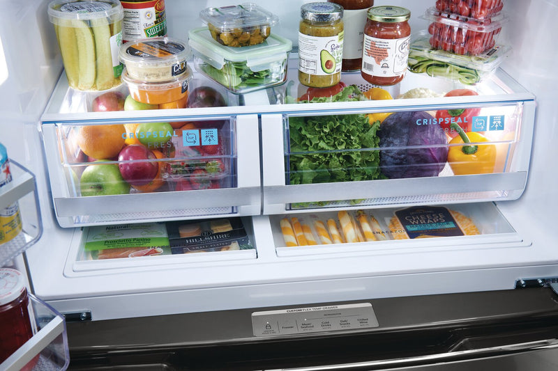 Frigidaire Gallery 36\" 21.5 Cu. Ft. Counter-Depth 4-Door French-Door Refrigerator - Smudge-Proof® … 