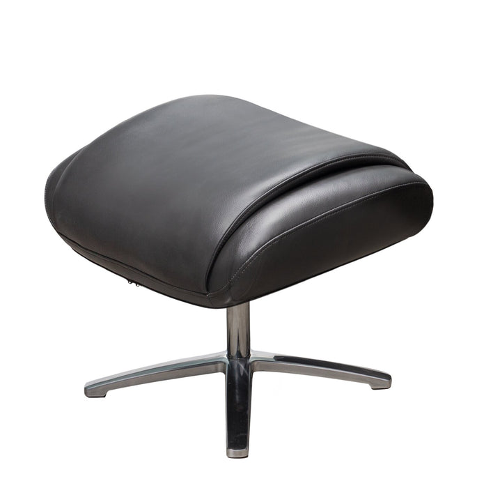 Vega Leath-Aire® Swivel Reclining Chair and Footrest - Grey
