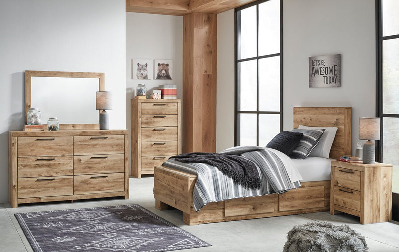 Derekson Twin Underbed Storage Bed - Natural