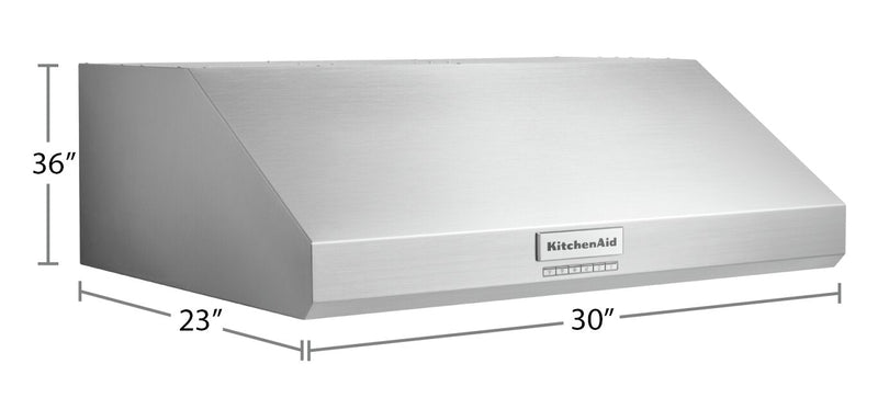 KitchenAid 30\" Commercial-Style Under-Cabinet Range Hood - KVUC600KSS 