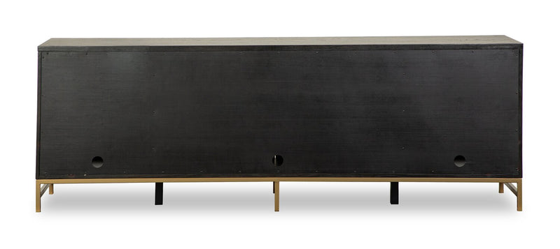 Cresset 84” Modern Solid Wood TV Stand with Storage and Cable Management for TVs up to 90\" - Coffee