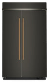 Kitchenaid 48\" 29.4 Cu. Ft. Built-In Side-by-Side Refrigerator – Black Ore - KBSN748SBE