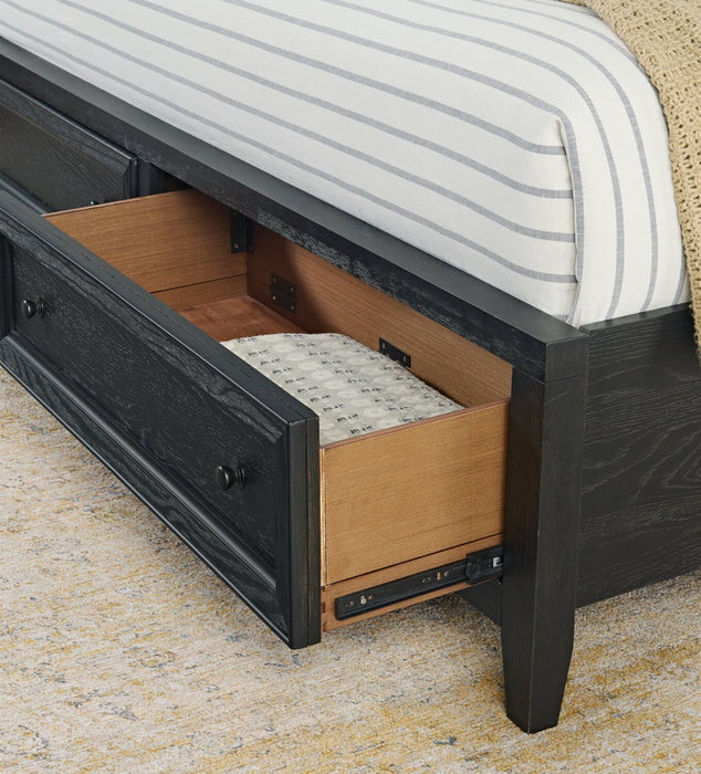Casa King Storage Panel Bed - Black 